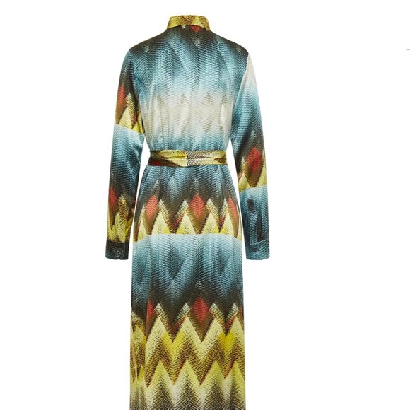 UNBREAK.IT Silk dress in India print - Picture 2 of 2